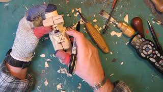 Carving the caricature figure with hand tools 11 [upl. by Okramed688]