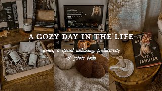 A cozy day in the life  scones a special unboxing productivity amp gothic books 🍂☕️🕯️ [upl. by Ryhpez535]