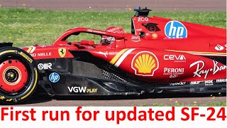 Ferrari tests SF24 aerodynamic package at Fiorano lets review the key F1 innovations for Imola GP [upl. by Marian]