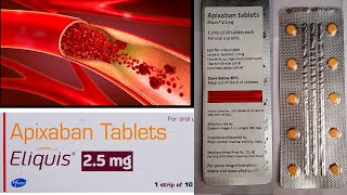 Eliquis 25 mg tablet use in Hindi Apixaban tablet how to use eliquis 25 mg tablet side effects [upl. by Ojeitak]