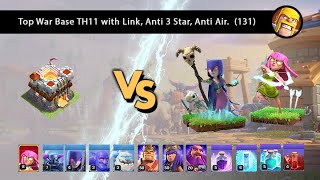 Top War Base TH11 with Link Anti 3 Star Anti Air 131 [upl. by Pellegrini546]