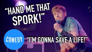 Would You Let James Acaster save your life  COLD LASAGNE HATE MYSELF 1999  Universal Comedy [upl. by Ramedlaw]