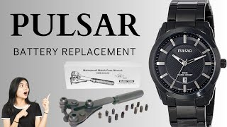 Pulsar Watch Battery  Pulsar Battery Replacement  Watch Battery Replacement  DIY  FYP [upl. by Hach43]