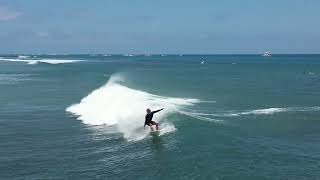 Surfing at Ala Moana beach Honolulu [upl. by Carlye]