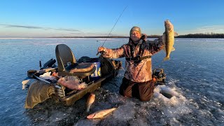 Red Lake Walleye Fishing Early Ice 2023 [upl. by Etteniotna]