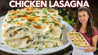 Easy CHICKEN LASAGNA With Creamy White Sauce [upl. by Notyalk]