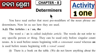 Determiners Class 9 English grammar chapter 8 discussion by Prachi mam [upl. by Gabbey]