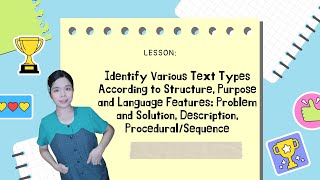 Identify Various Text Types According to Structure Purpose and Language Features  ENGLISH MELCS [upl. by Annawik]