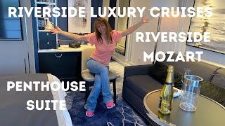 CRUISE WITH A DIFFERENCE RIVERSIDE LUXURY CRUISES SHIP RIVERSIDE MOZART  PENTHOUSE SUITE 211 TOUR [upl. by Nolan]