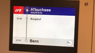 SBB Ansage  Herzogenbuchsee  IR17 Zürich HB – Bern 2019 [upl. by Shanley]