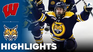 Wisconsin vs Quinnipiac  NCAA College Hockey  Highlights  March 29 2024 [upl. by Hgielar]