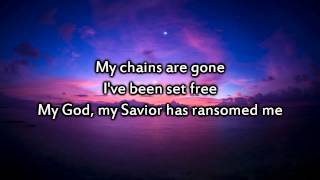 Amazing Grace My Chains are Gone  Instrumental with lyrics [upl. by Ahsiuqat]