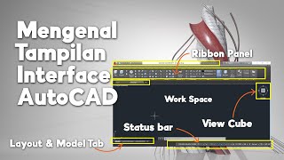 Pengenalan Tampilan Interface AutoCAD  Belajar AutoCAD Dari Nol 2 [upl. by Corilla584]