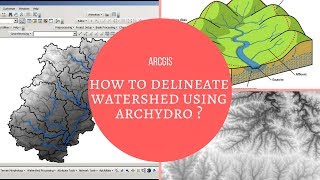 ARCGIS  How to delineate watershed using ARC HYDRO [upl. by Einnej]