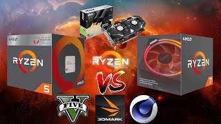 AMD Ryzen 7 2700X vs Ryzen 5 2400G  GTX 1050TI Benchmark [upl. by Shoemaker]