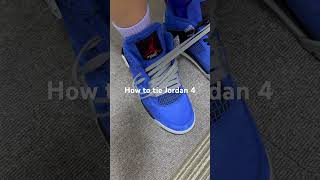 How to tie Jordan 4🤔lace sneakers shoes sneakerhead newsneakers jordan jordan4 [upl. by Ivad457]