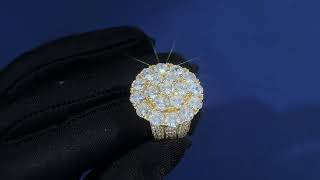 925 VVS Moissanite Diamond Honeycomb Luxury Ring [upl. by Birkner869]