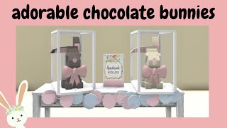 EASTER BUNNY chocolate rabbit BLOXBURG building hack idea Roblox [upl. by Norine]