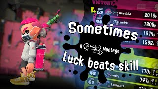 Sometimes Luck Beats Skill  A Splatoon 2 Montage [upl. by Lleinnad]