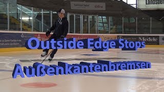 Eishockey bremsen mit der Außenkante Outside Edge Stops [upl. by Pippas]