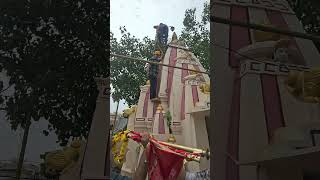 SHREE DHAJA SAHEB ON THE OCCASION OF ASHTAMI IN SHREE AMBICA MATAJI MANDIR BHAVNAGAR [upl. by Schatz]