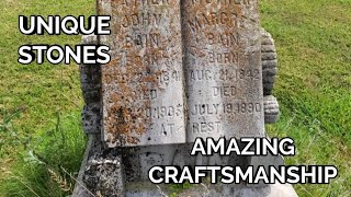 AMAZING CRAFTSMANSHIP Woodmen of the World TREE TRUNK Headstones [upl. by Wahl818]