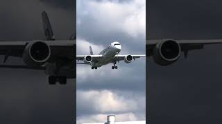 Finn Air plane landing at Heathrow airport [upl. by Cinomod]