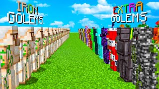 EXTRA GOLEMS vs IRON GOLEMS in Minecraft [upl. by Onitsirc104]