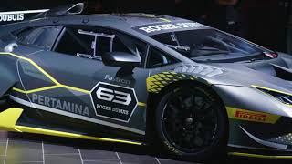 Lamborghini Huracán Super Trofeo EVO World premiere [upl. by Olleina]