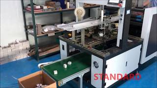 Automatic rigid box four corner pasting machine [upl. by Accever]