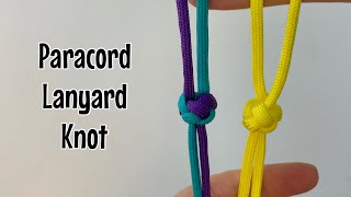 How to tie a paracord lanyard knot  2 x strand simple tutorial [upl. by Hagan47]