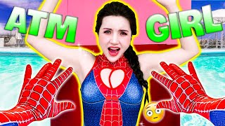 WTF I got scammed by ATM Girl Romantic Adventures of SpiderMan Parkour Chase [upl. by Davison]