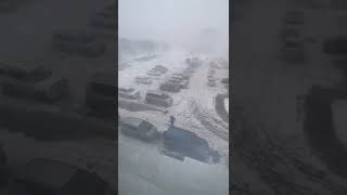 Kamchatka hit by powerful hurricane wind speeds knock people off feet [upl. by Elamaj347]