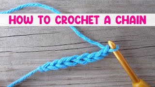 How to Crochet a Chain For The Absolute Beginner [upl. by Adnertal]