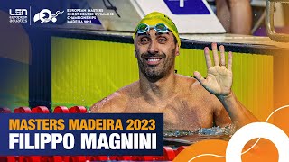 Filippo Magnini Breaks TWO World Records  Masters Madeira 2023  European Aquatics [upl. by Carney]