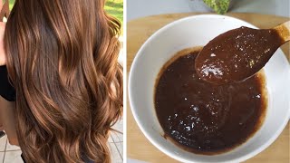 Coloration 💯Naturelle pour un Marron Vif qui Couvre les Cheveux Blancs dès la Première Utilisation ✅ [upl. by Ellenet]