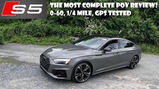 2024 Audi S5 30T Sportback Premium Plus  POV Test Drive  060 [upl. by Fritzie774]