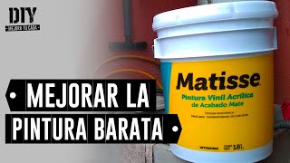 Cómo MEJORAR o REPARAR una PINTURA ECONOMICA para usarla en exteriores  MEJORA TU CASA DIY [upl. by Anoed]