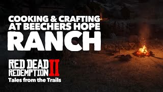 Red Dead Redemption 2 How to cook at Beechers Hope  How to craft at Beechers Hope [upl. by Galen]