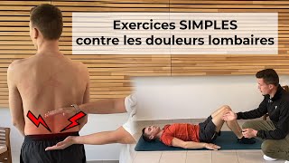 Quelques exercices simples contre les douleurs lombaires [upl. by Aihsot]