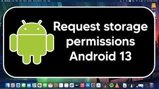 How to request storage permissions in android 13 or above 2023  Java [upl. by Gorlicki]