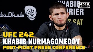 UFC 242 Khabib Nurmagomedov PostFight Press Conference  MMA Fighting [upl. by Karrie]