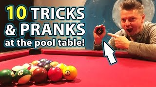 TOP 10 Pool TRICK Shots and PRANKS [upl. by Einnov511]