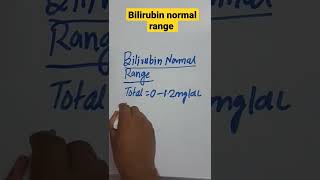 Bilirubin Normal range  Indirect vs direct bilirubin shorts viral [upl. by Saxon2]