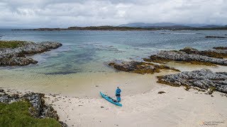 Sea Kayaking Arisaig  Moidart with a drone eye view [upl. by Arries715]