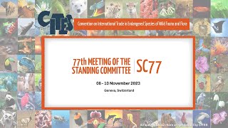 77th Meeting of the CITES Standing Committee  Afternoon November 06 [upl. by Luapleahcim]