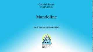 Mandoline  Gabriel Fauré [upl. by Lorelei]