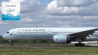 Cathay Pacific Airbus A350 takeoff Manchester to Hong Kong 2023 [upl. by Pearlman]