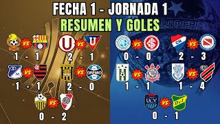 COPA LIBERTADORES Y SUDAMERICANA 2024  RESUMEN Y GOLES JORNADA 1  FECHA 1 [upl. by Laural877]