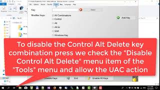 How to disable Control Alt Delete key combination press with Simple Disable Key [upl. by Luar420]